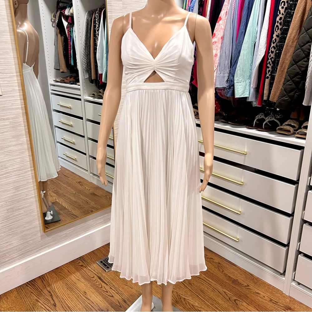 Fame and Partners White Midi Dress